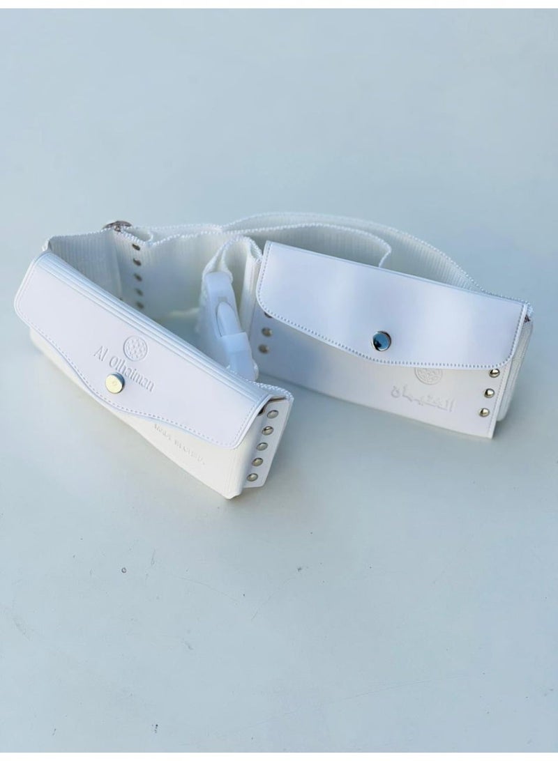 العثيمان حزام الإحرام للرجال أثناء الحج والعمرة - حزام الإحرام المقاوم للماء | تقنية الألياف الدقيقة الجديدة سريعة الجفاف | مثالي للإحرام - Image 3